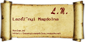 Lazányi Magdolna névjegykártya