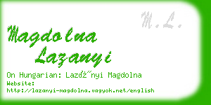 magdolna lazanyi business card